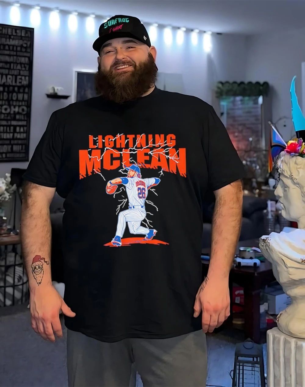 Nolan McLean New York Mets Lightning McLean shirt