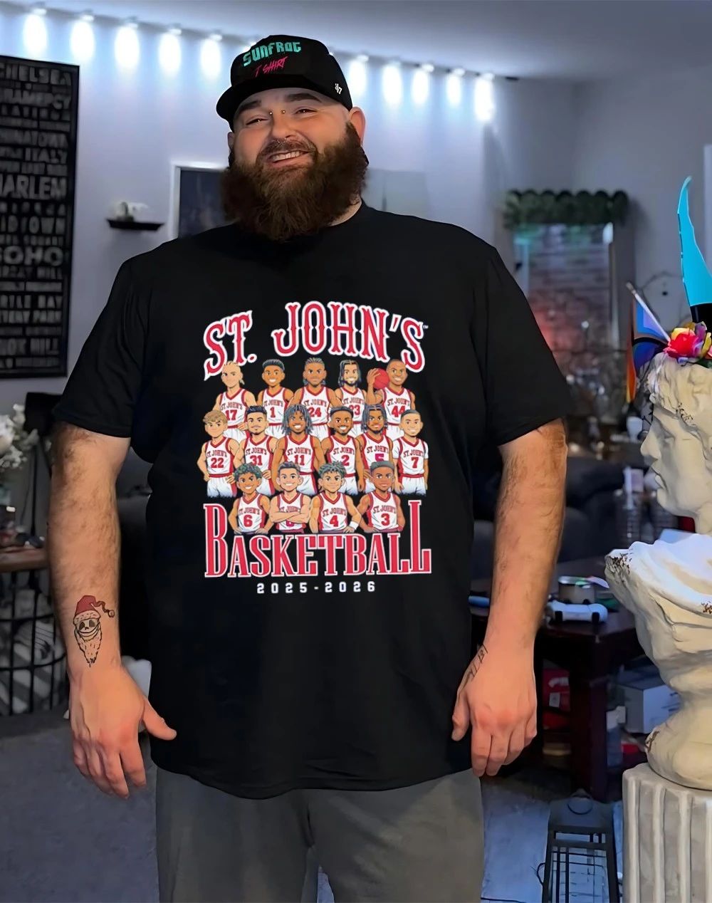 St. John’s Men’s Basketball 2025 2026 team caricature shirt