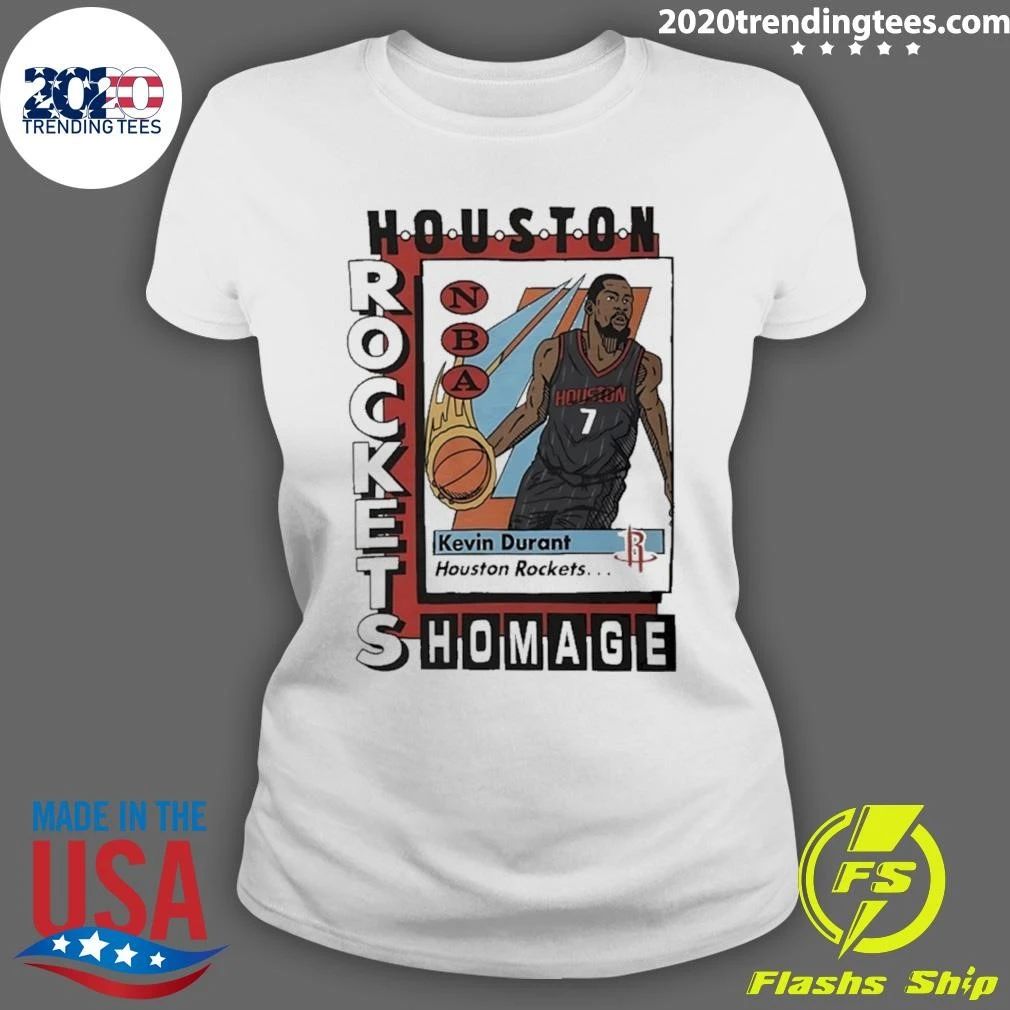 Houston Rockets Kevin Durant NBA Basketball Trading Card Shirt