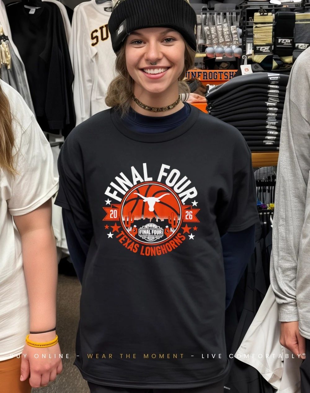 Texas Longhorns WBB 2026 Final Four city skyline shirt