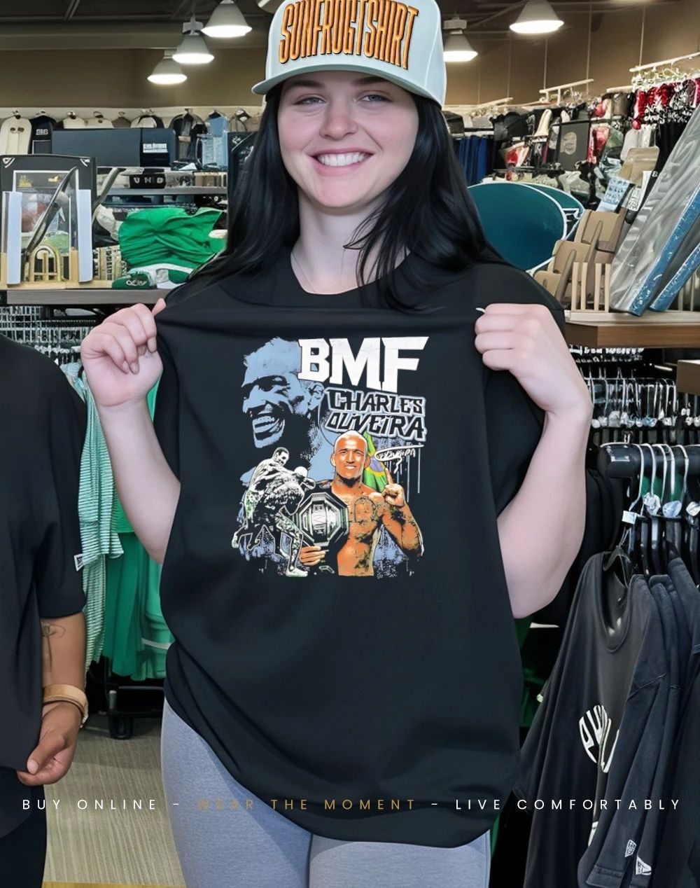 Charles Oliveira 2026 BMF Champion signature graphic shirt