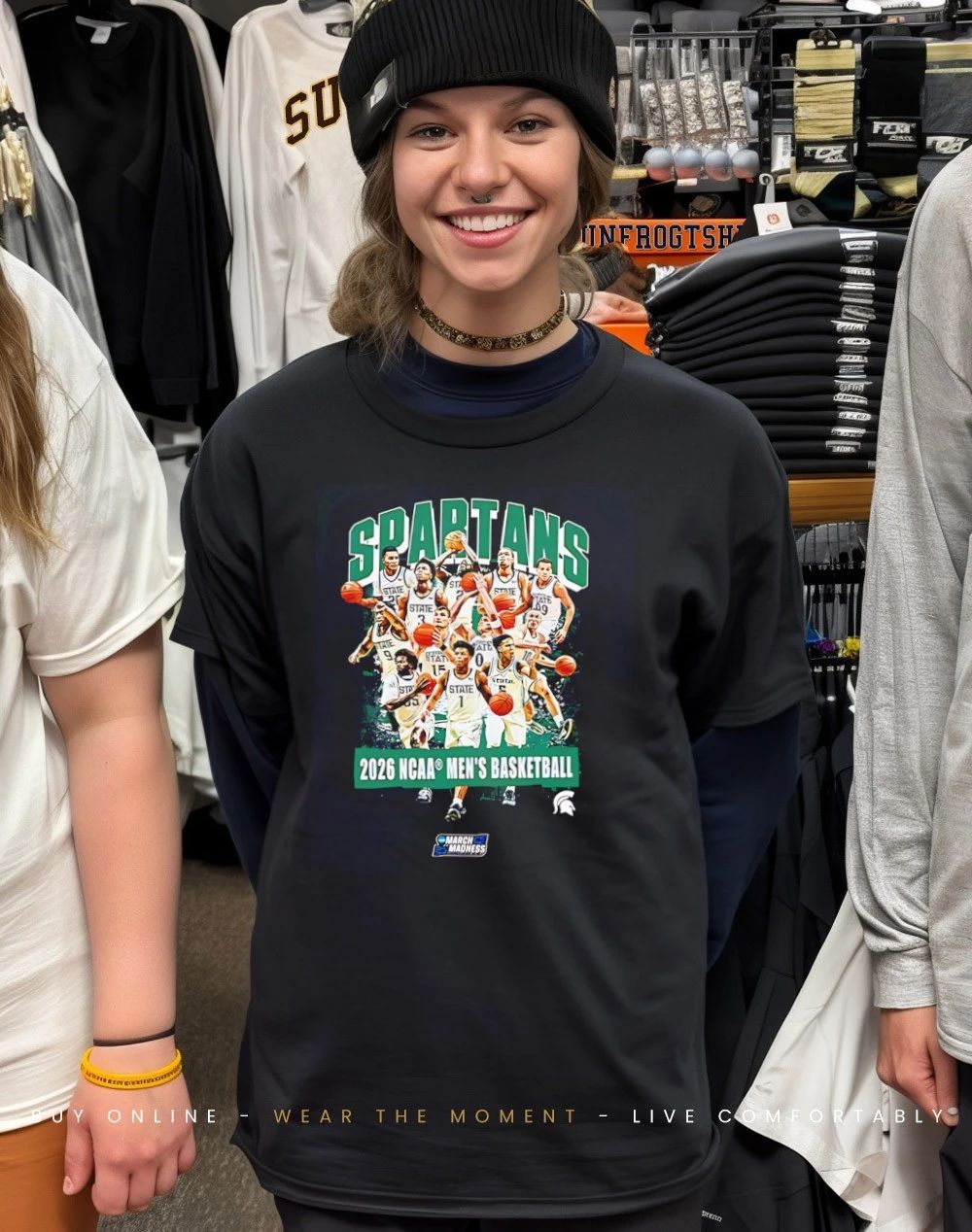 Michigan State Men’s Basketball NCAA March Madness 2026 Team Collage shirt