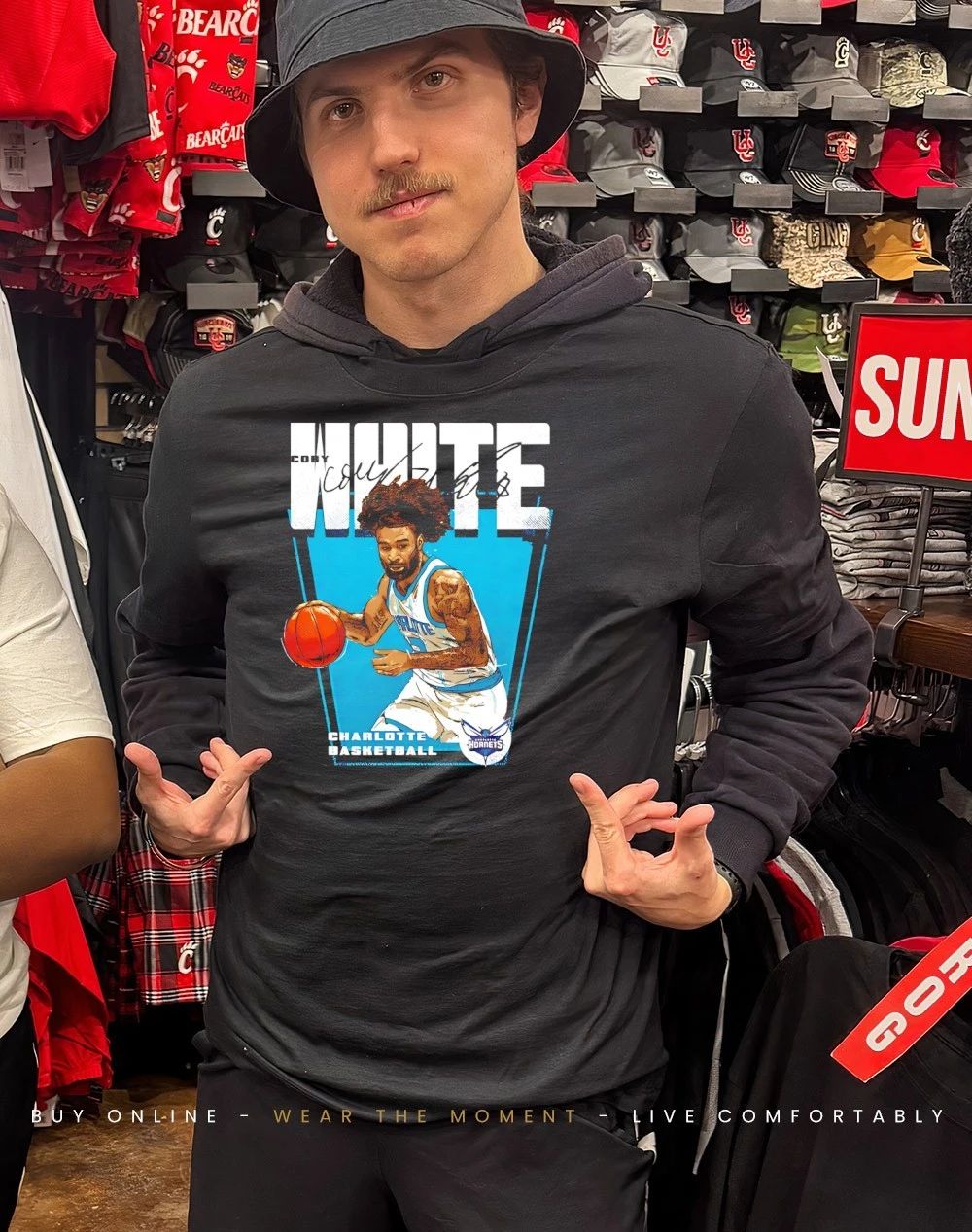 Coby White Charlotte Hornets Premiere graphic shirt