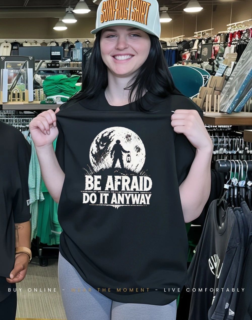 Be afraid do it anyway Moon graphic shirt