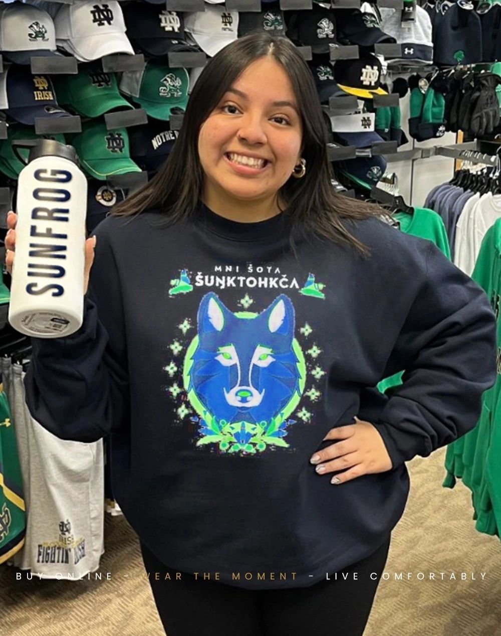 Minnesota Timberwolves Mni Sota Sunktohkca front and back shirt