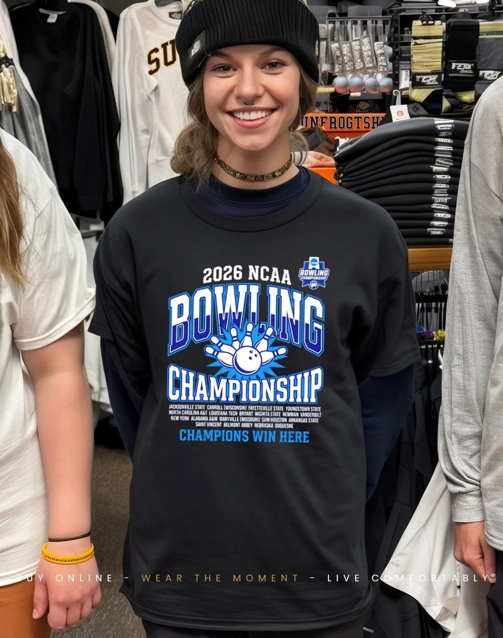 2026 National Collegiate Women’s Bowling Regionals Championship all team shirt