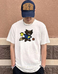 Michigan Wolverines 26′ March Champs mascor with trophy shirt