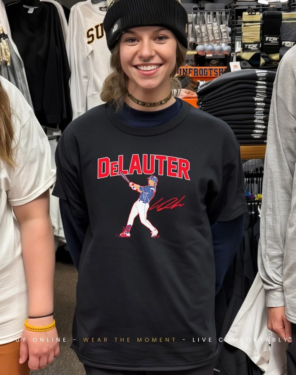 Chase DeLauter Cleveland Guardians Slugger Swing signature shirt