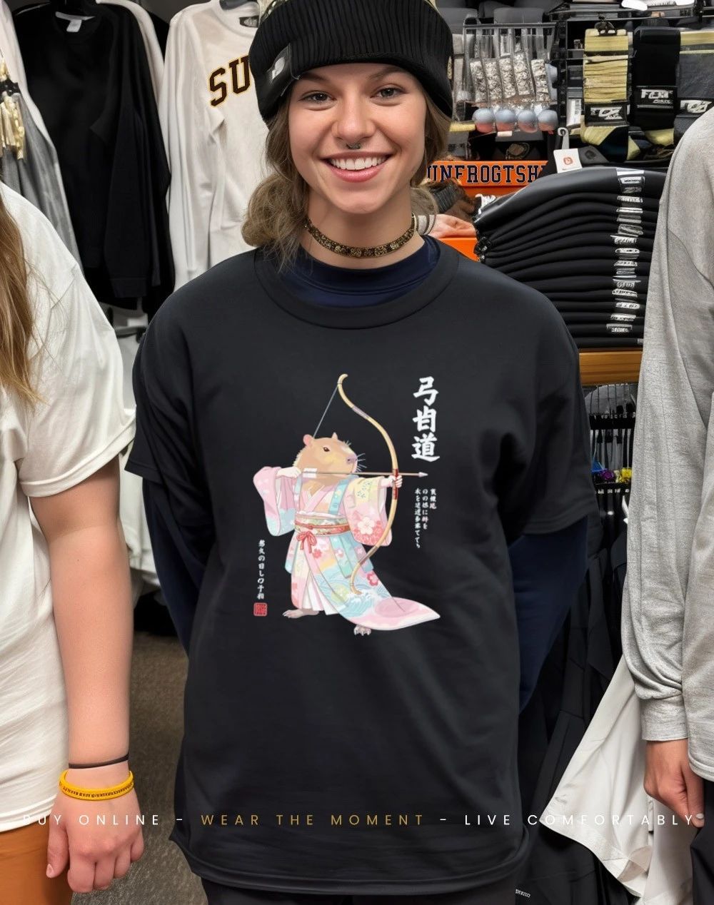 Capybara Samurai Kyudo Japanese Animal shirt
