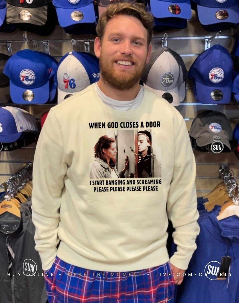 When God Closes A Door I Start Banging And Screaming Please Please Please Please shirt