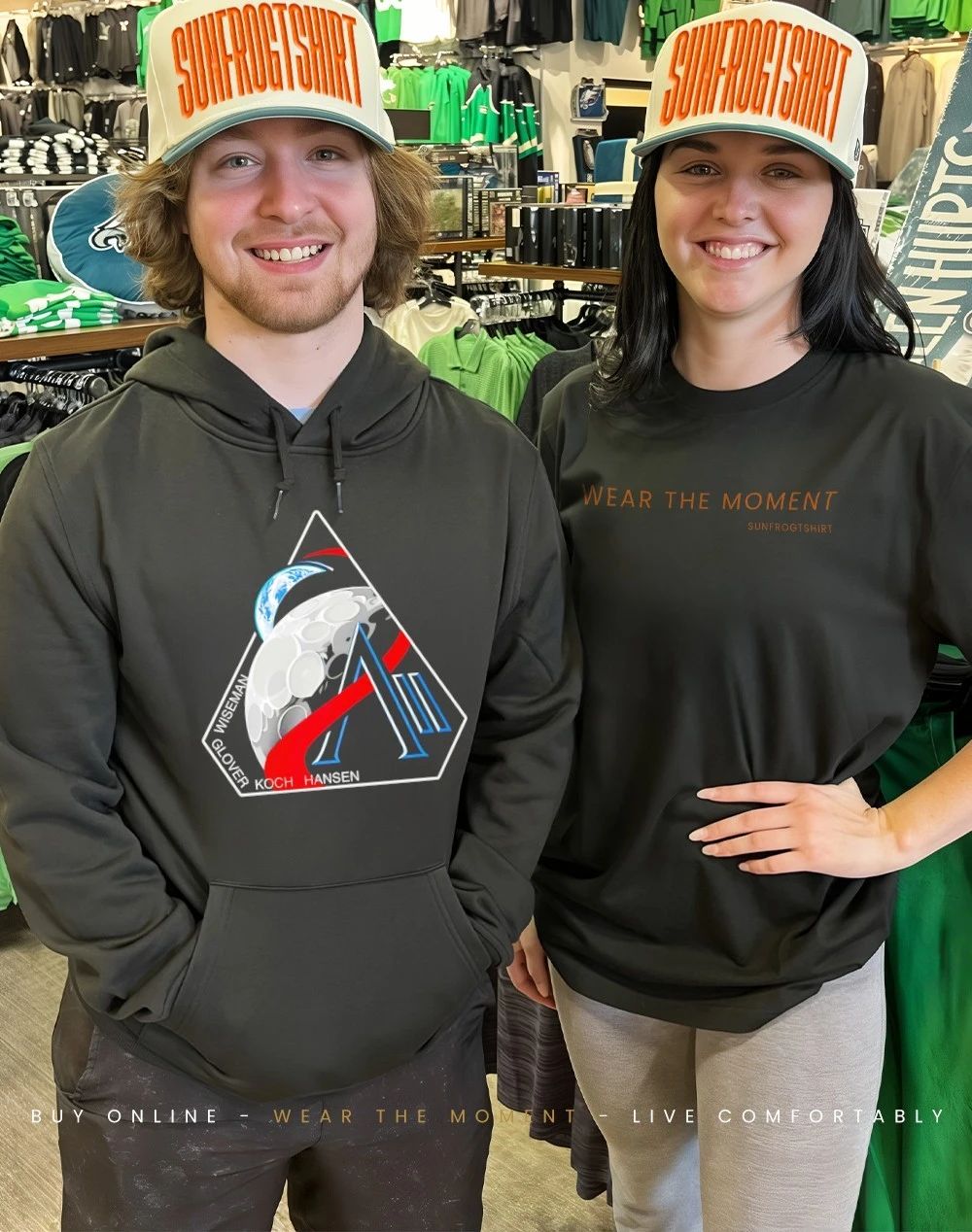 Artemis II Wiseman Glover Koch Hansen Logo shirt