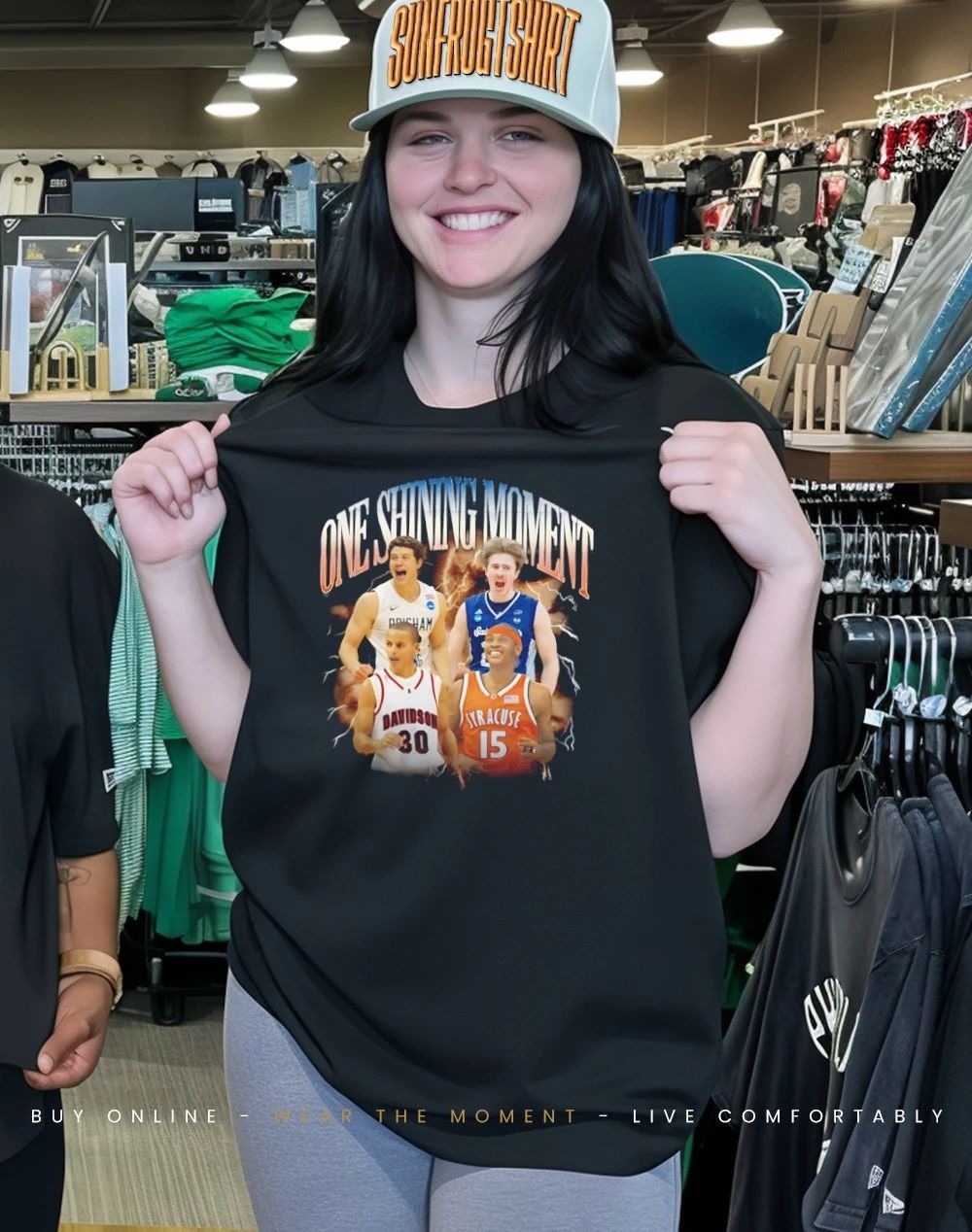 One Shining Moment Basketball player graphic shirt