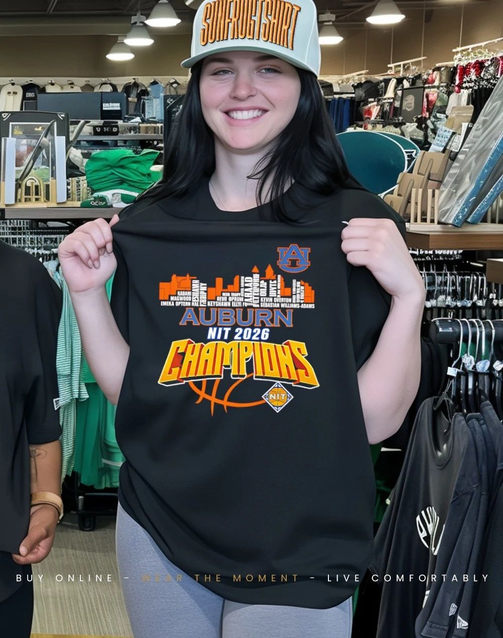 Auburn Tigers Men’s Basketball 2026 NIT National Champions city skyline shape shirt