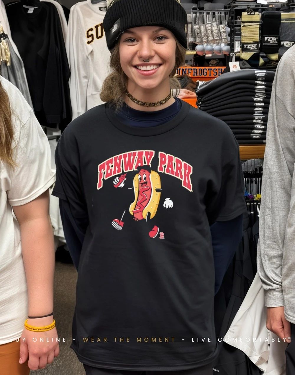 Fenway Park Hot Dog Boston Red Sox baseball shirt
