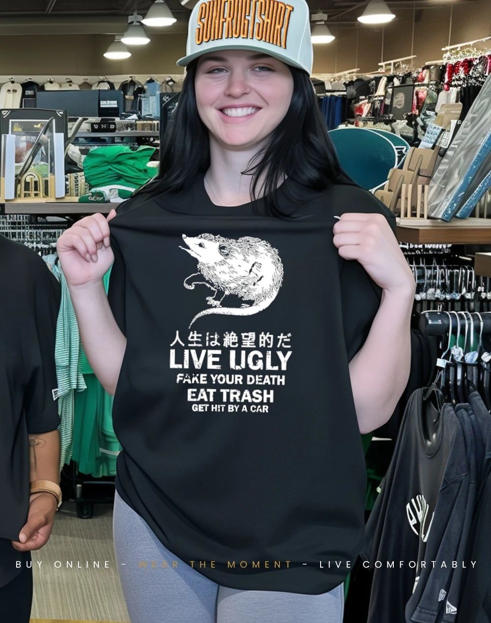 Rat live ugly fake your death eat trash get hit by a car shirt