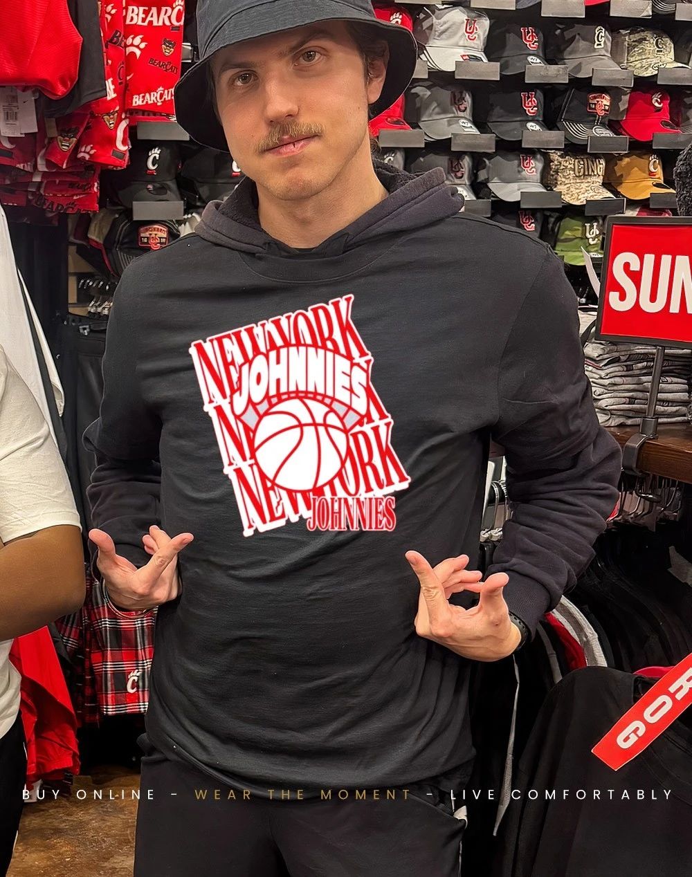 New York Johnnies basketball logo shirt