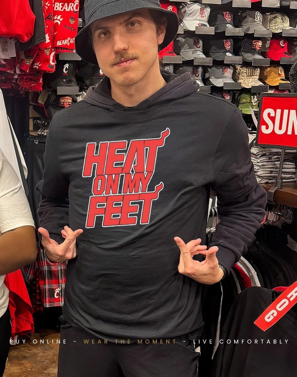 Heart on my feet shirt