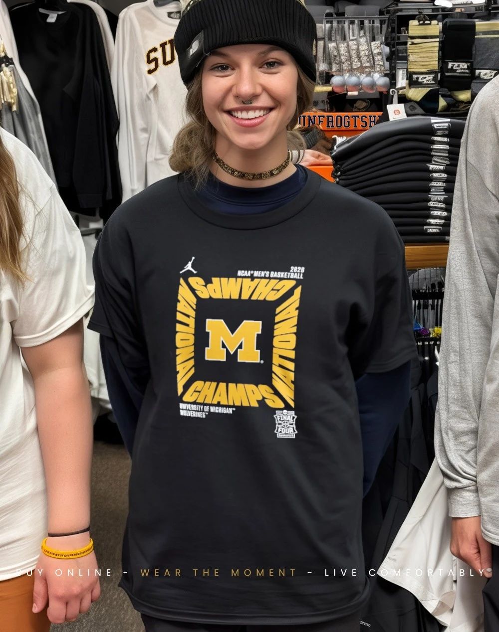 Michigan Wolverines 2026 NCAA Men’s Basketball National Champions Square Celebration shirt