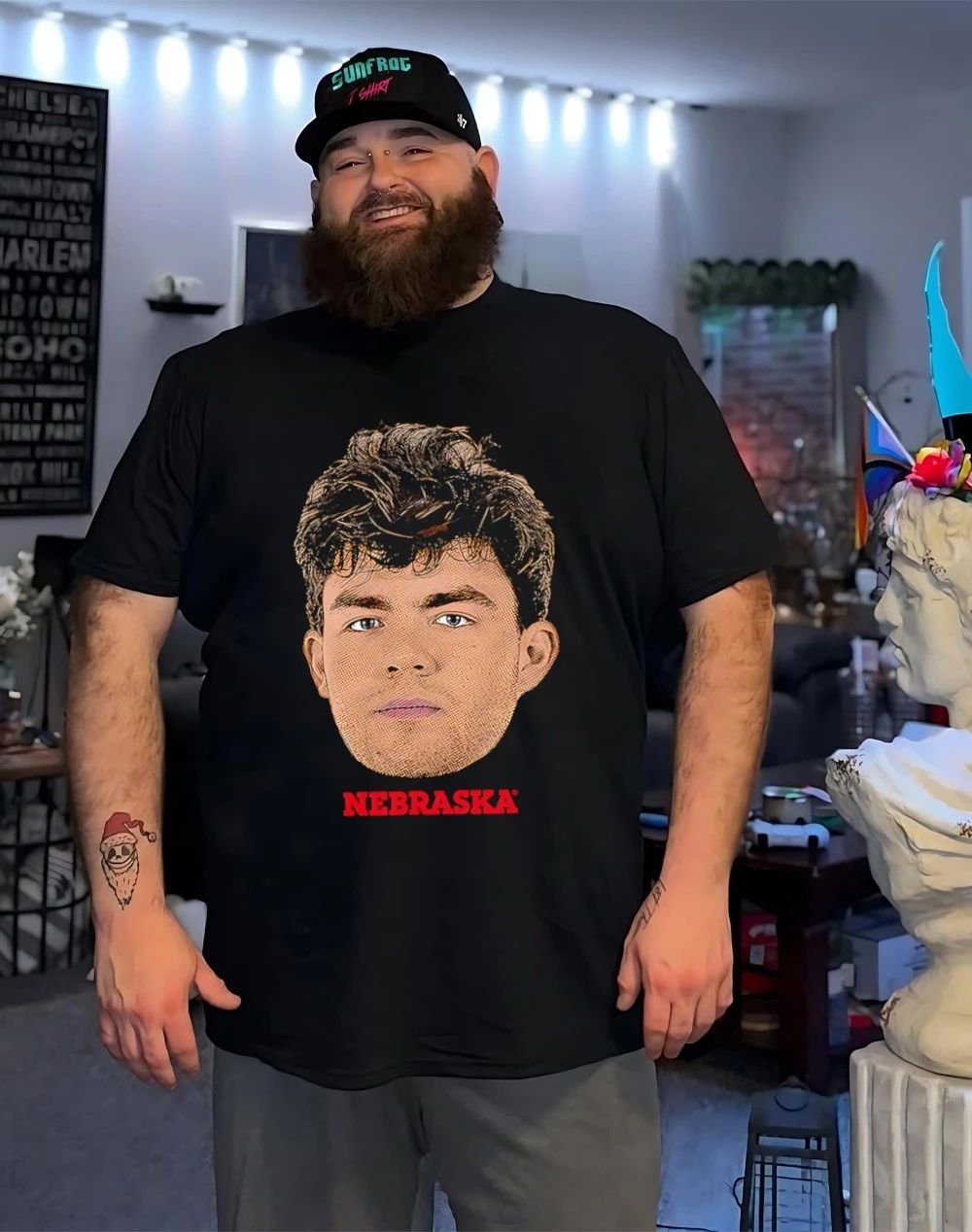 Henry Burt Nebraska Cornhuskers big head shirt