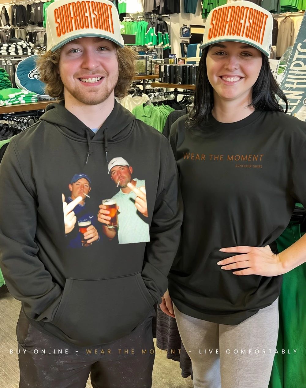 Rory McIlroy and Scottie Scheffler golf top two middle finger shirt