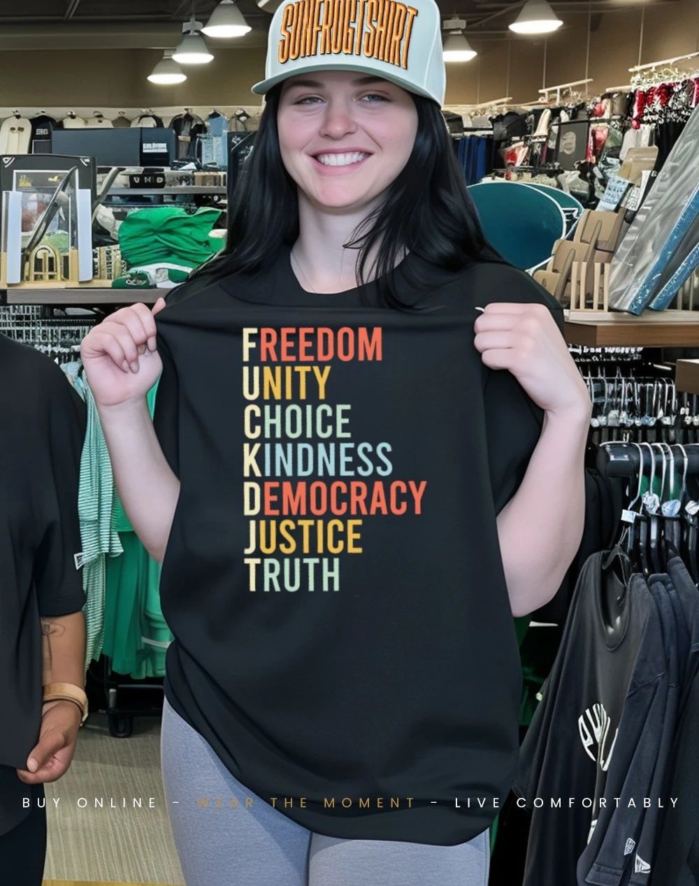 Freedom unity choice kindness democracy justice truth fuck DJT shirt