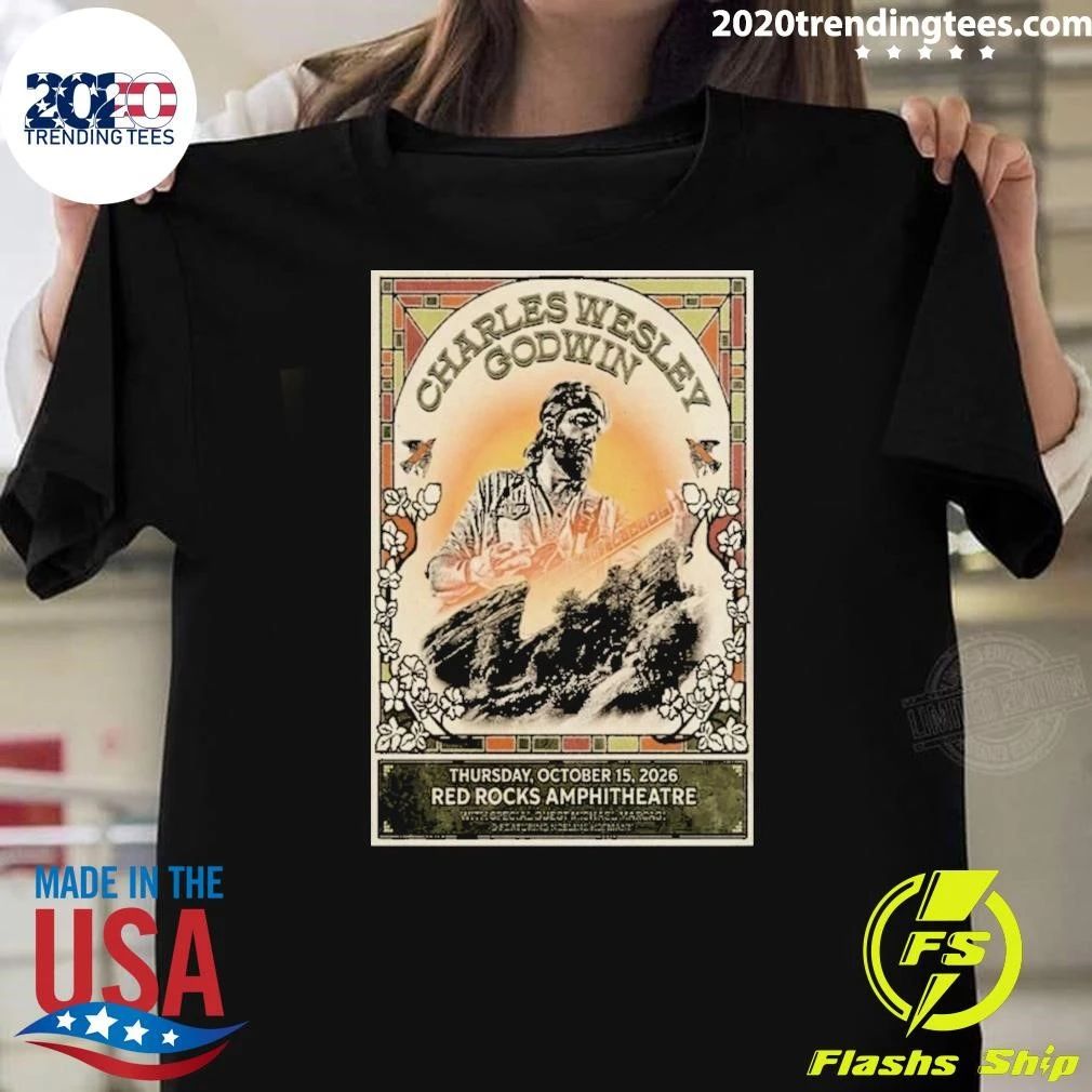 Charles Wesley Godwin Red Rocks Amphitheatre October 15 2026 Concert Shirt