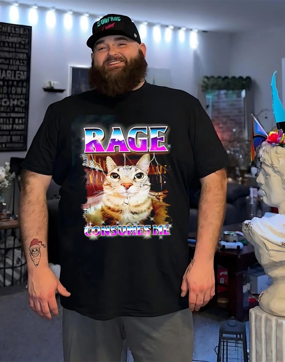 Cat Rage Consumes Me meme shirt