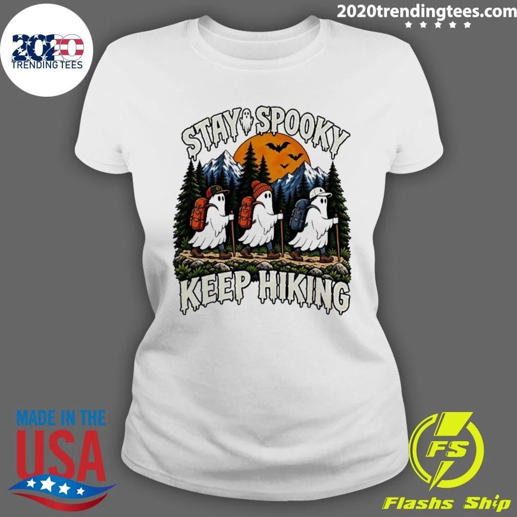 Stay Spooky Keep Hiking Ghost Hikers Halloween Shirt