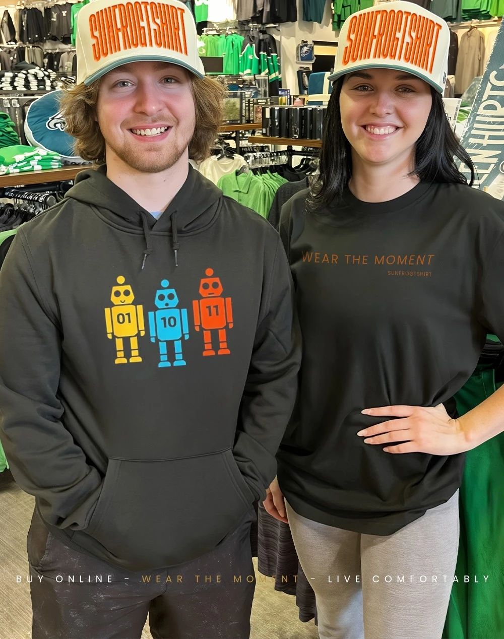 Binary 01 10 11 Robot Shirt