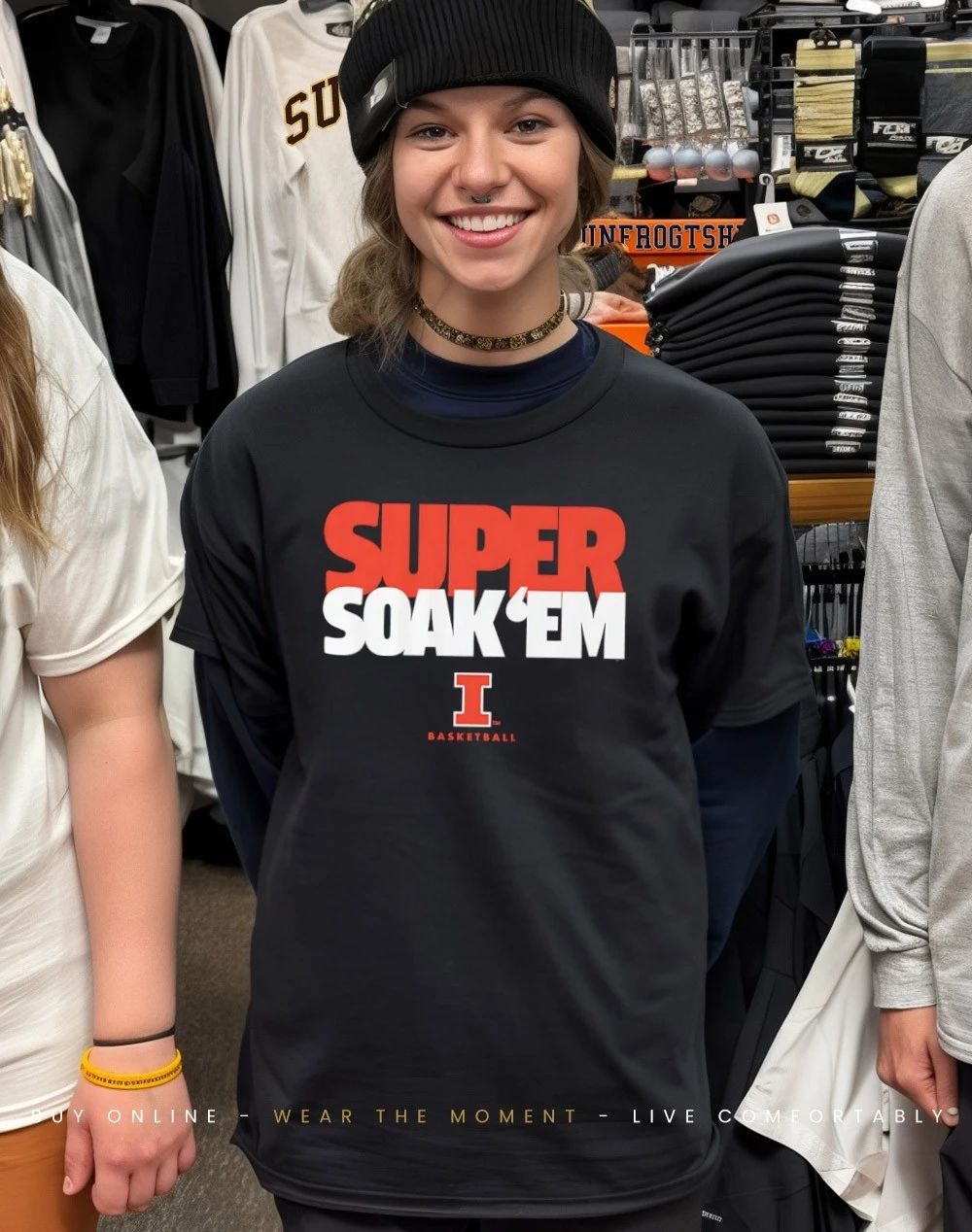 Illinois Basketball Super Soak ‘Em 2026 logo shirt