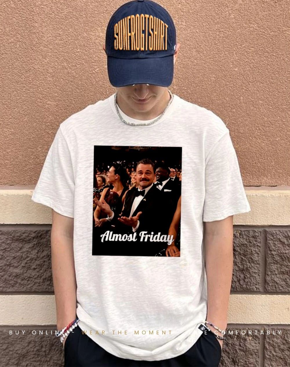 Almost Friday Leo Mustache photo shirt