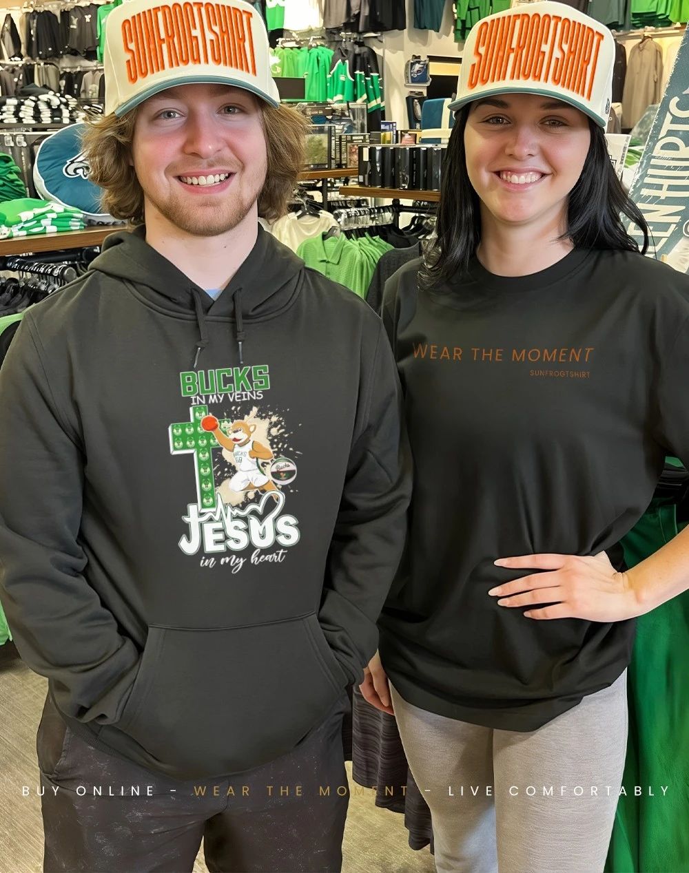 Bucks Basketball in my veins Jesus in my heart mascot shirt