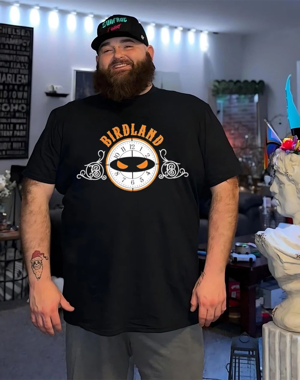 Pitching Ninja Birdland clock shirt