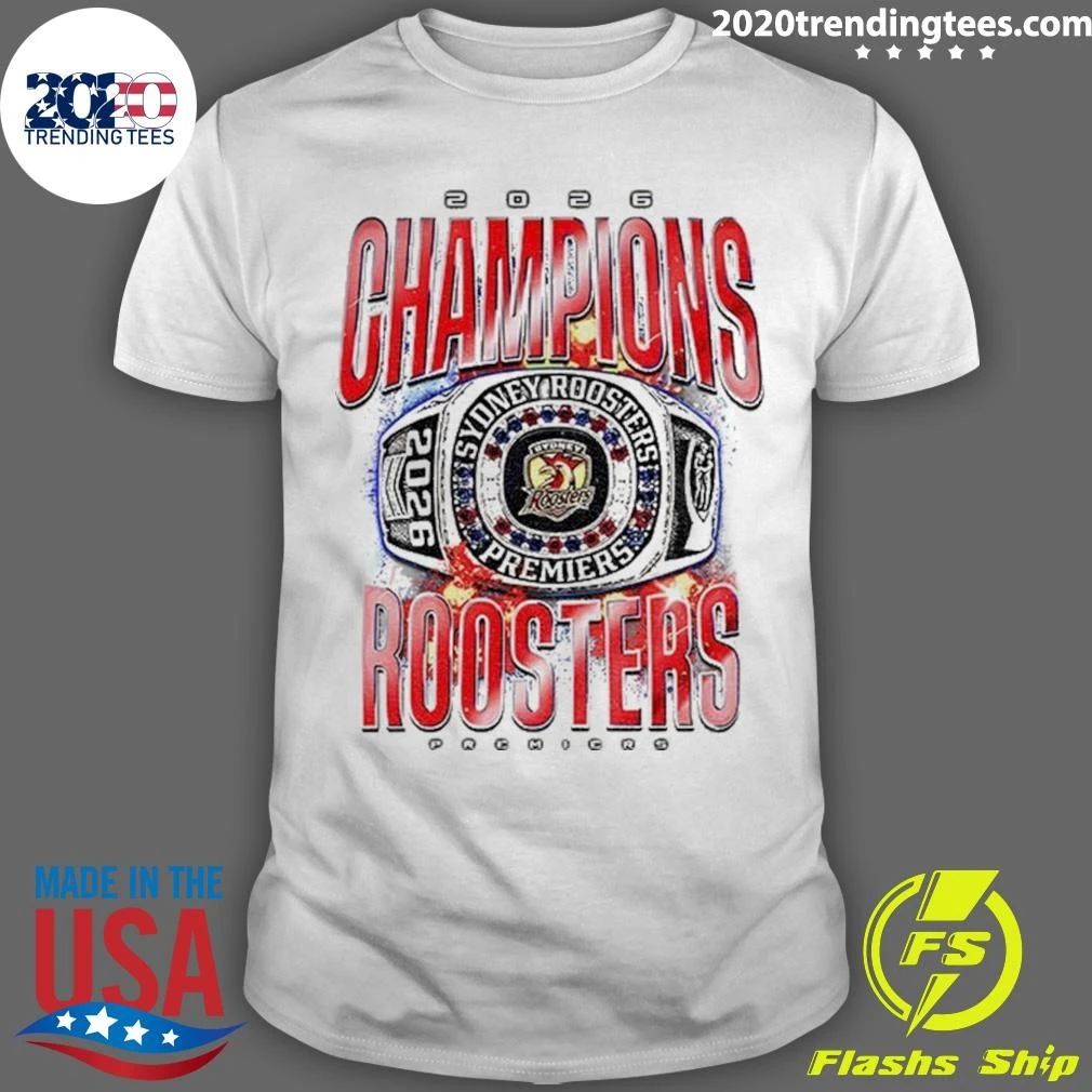 Sydney Rooster 2026 Champions Ring Graphic Shirt