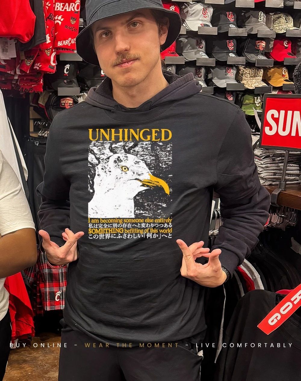 Seagull unhinged I am becoming someone else something befitting shirt