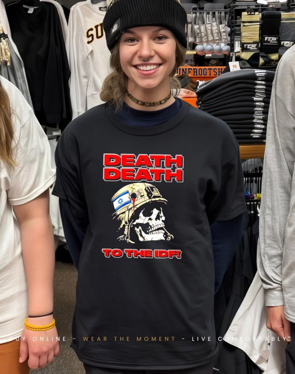 Skull Flag Israel Death Death To The Idf Shirt
