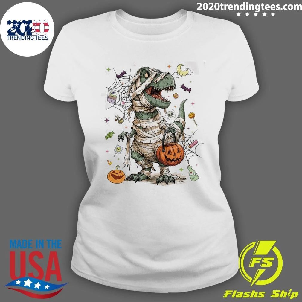 Spooky Mummy T-Rex Halloween Dinosaur Shirt