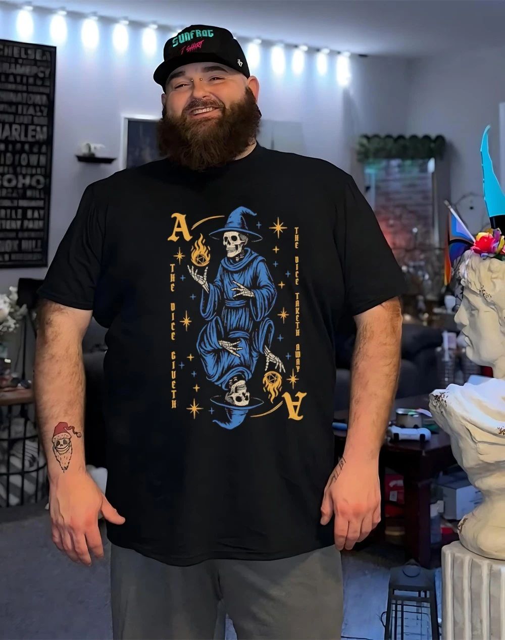 Ace skeleton the dice giveth and the dice taketh away shirt
