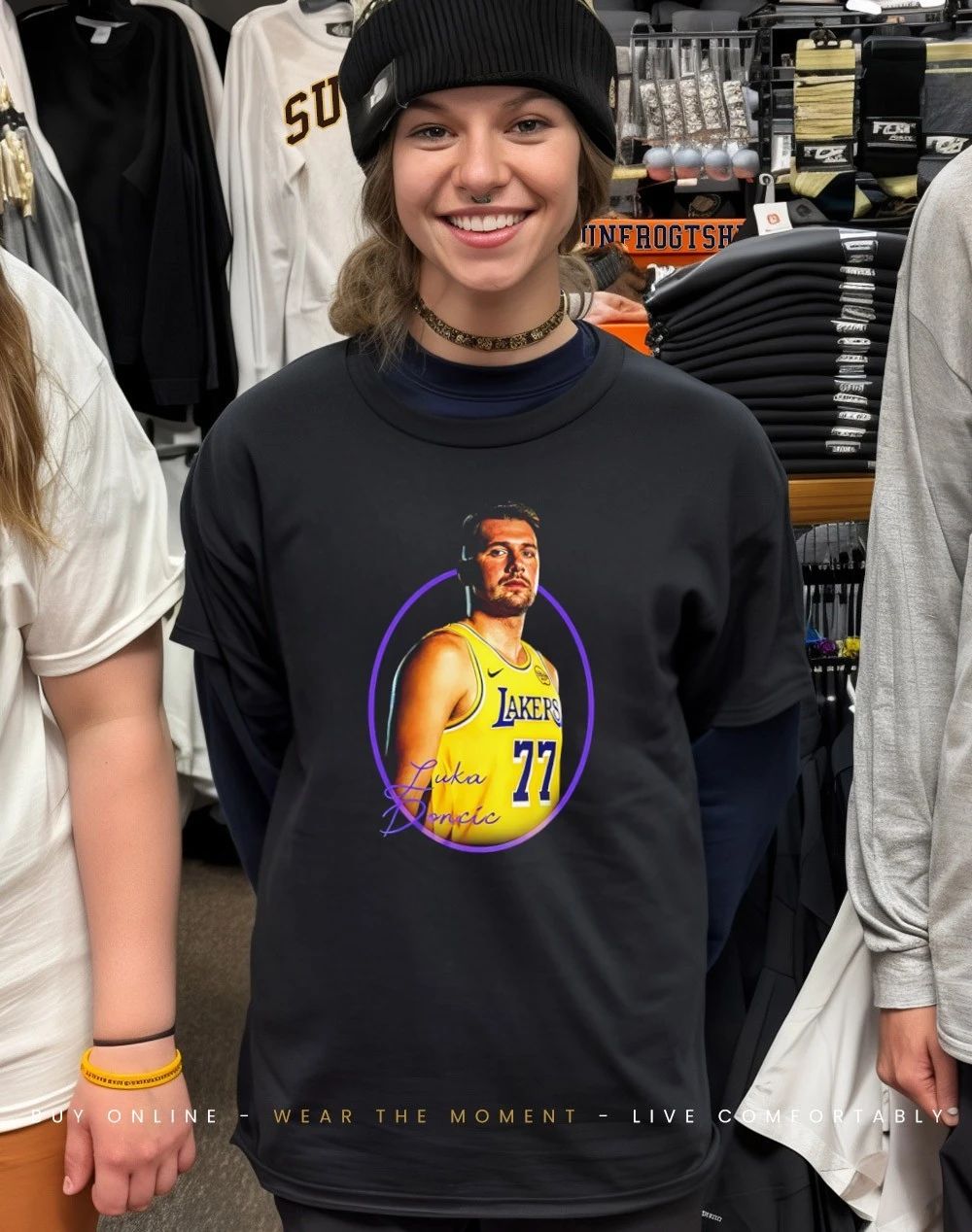 Los Angeles Lakers Luka Doncic graphic signature ’26 shirt