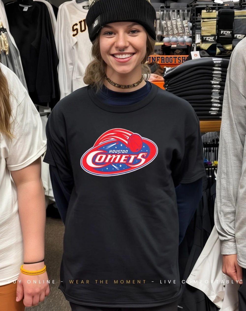 Red Vanvleet Rockin A Houston Comets shirt