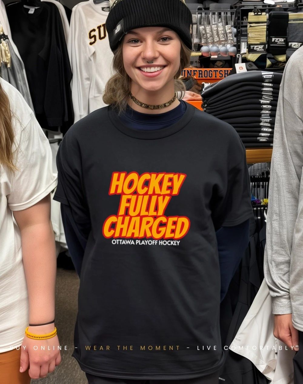 Hockey fully charged Ottawa Playoff hockey shirt