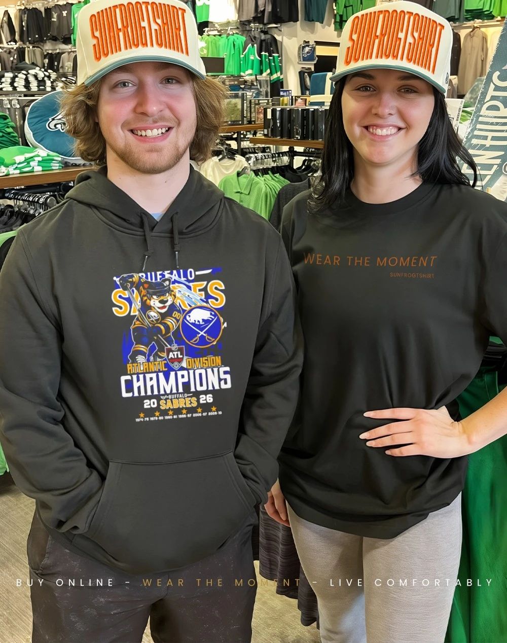 Buffalo Sabres 2026 Atlantic Division Champions 6 time mascot shirt
