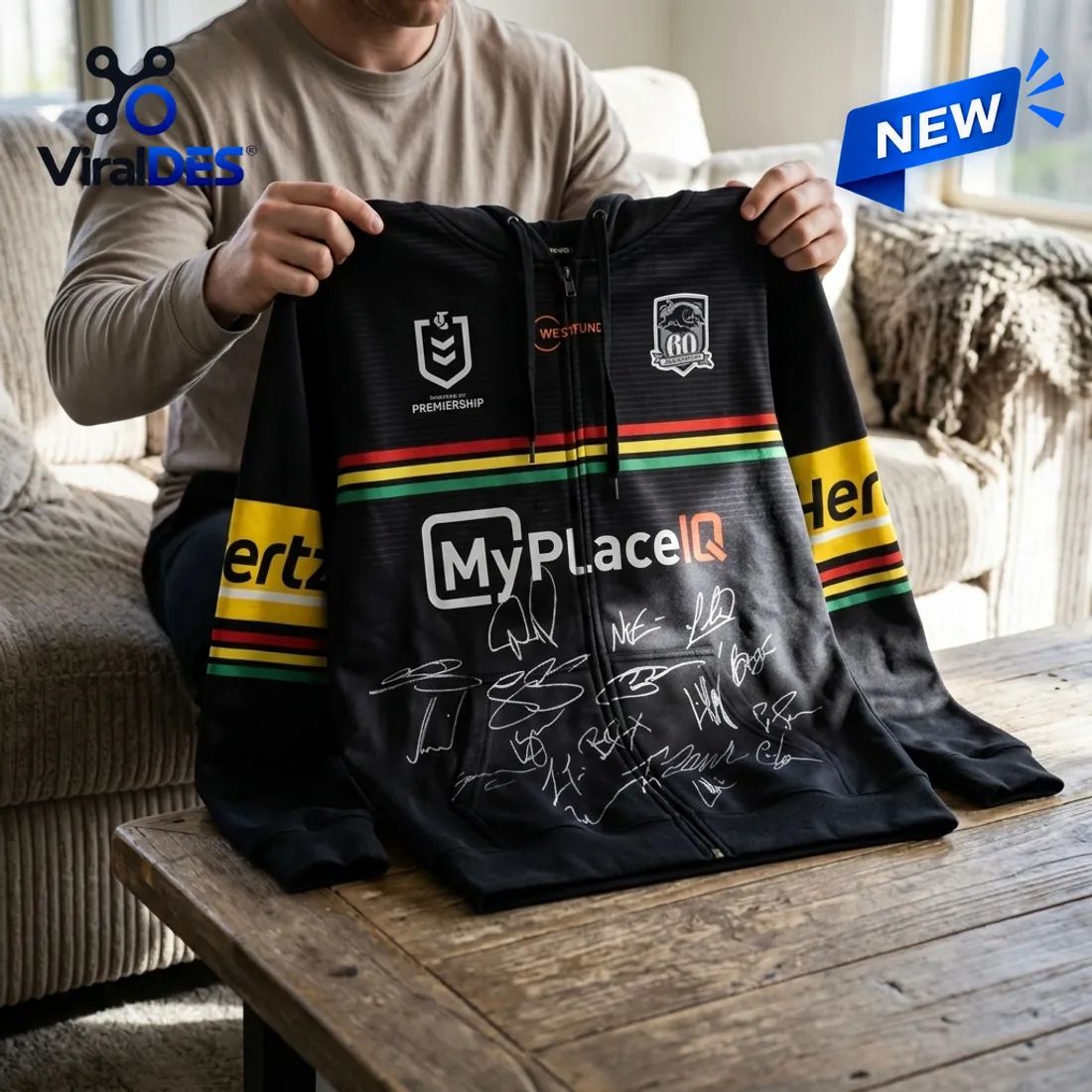 Penrith Panthers 2026 Black Signed Hoodie