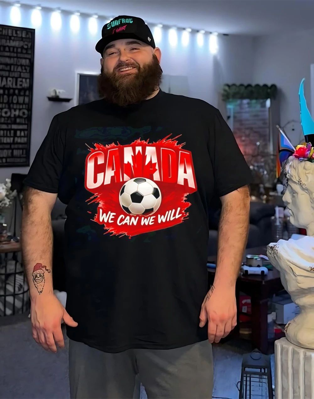 Canada We Can We Will soccer graphic shirt