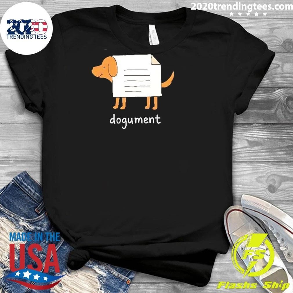 Dogument Dog Document Pun Office Parody Shirt