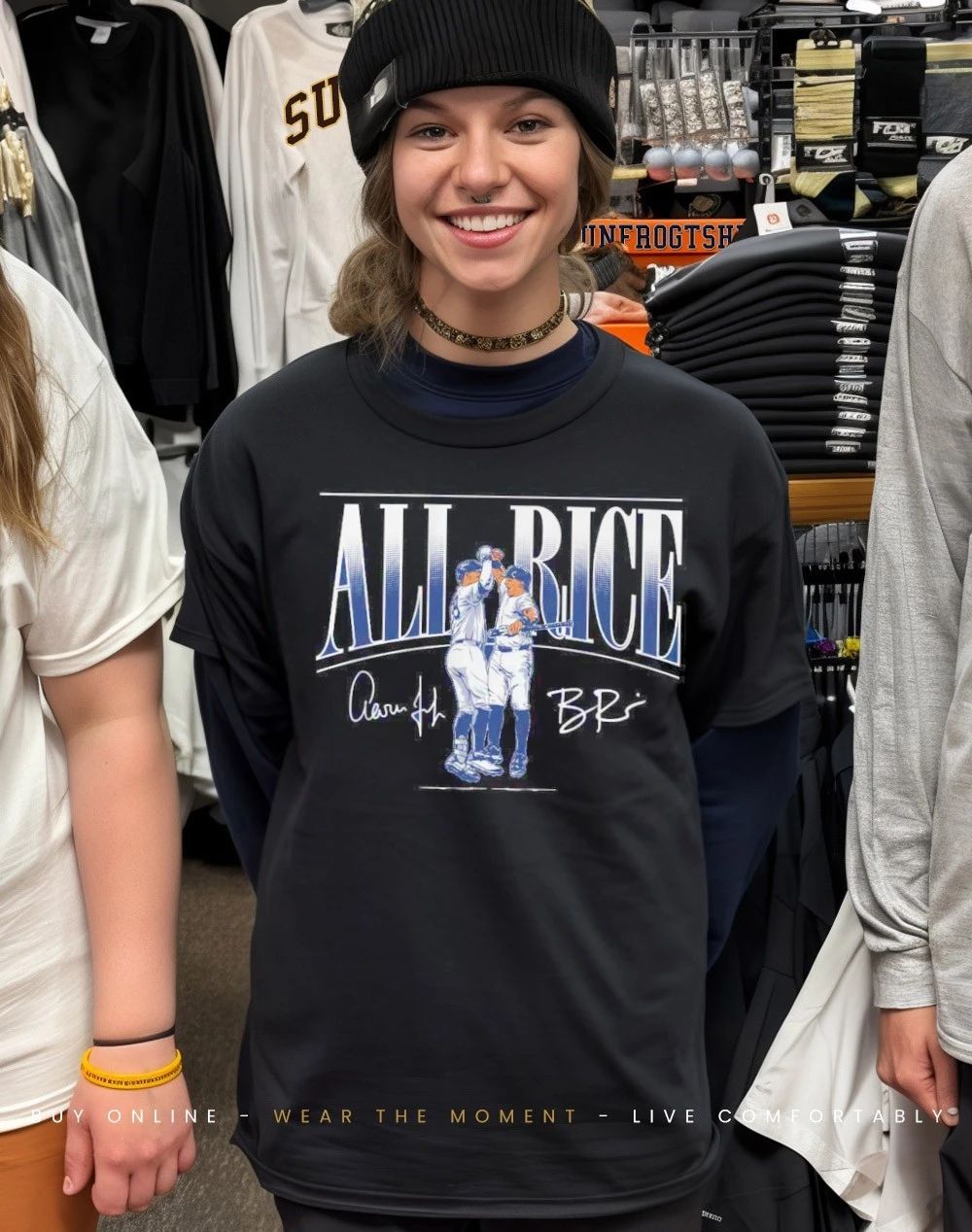 Aaron Judge and Ben Rice all Rice New York Yankees shirt