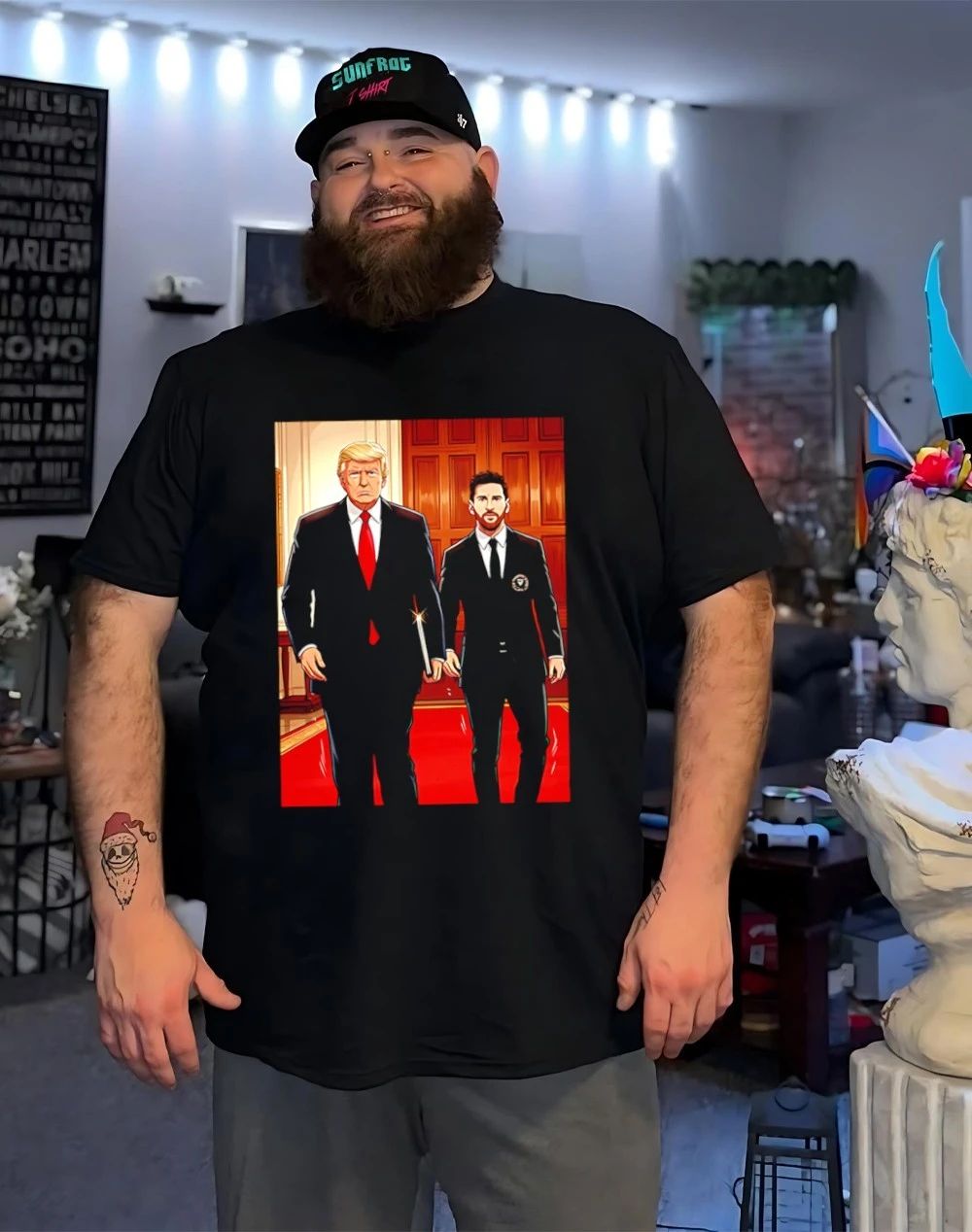 Leo Messi Meets Donald Trump Inter Miami Champions MLS Cup at the White House shirt