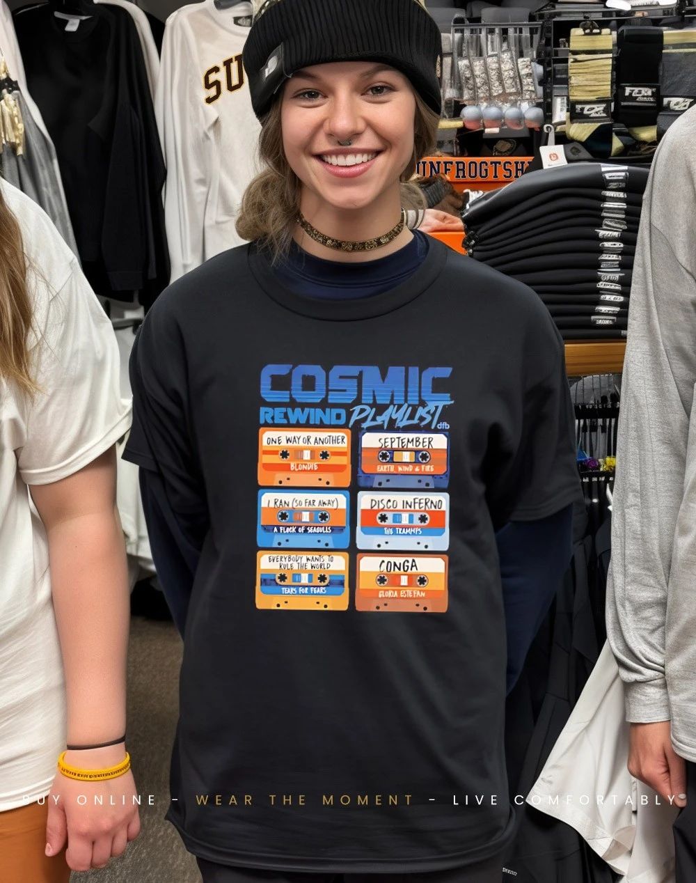 Cosmic rewind mixtapes playlist shirt