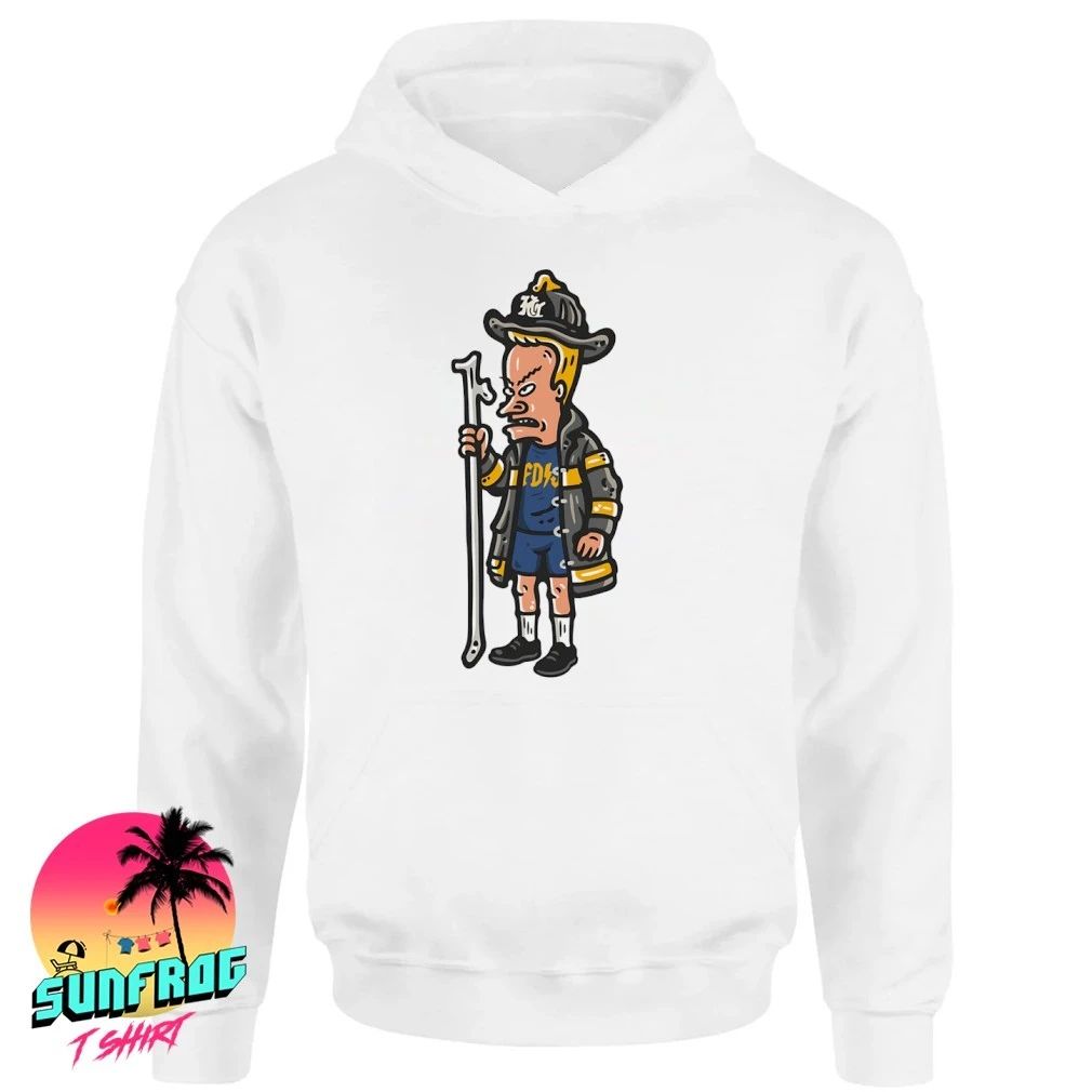 Beavis Hookman firefighter graphic shirt
