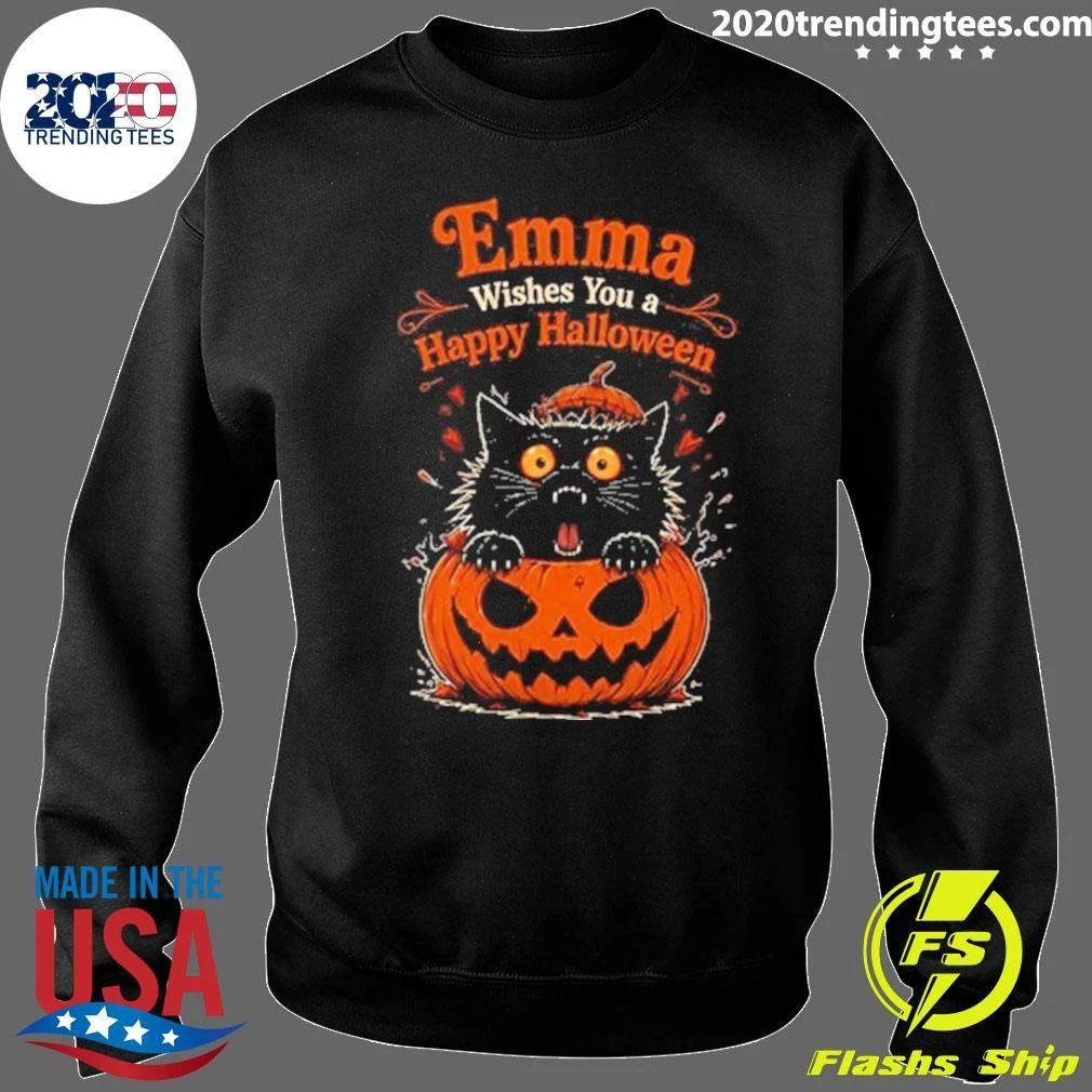 Emma Wishes You a Happy Halloween Black Cat Shirt